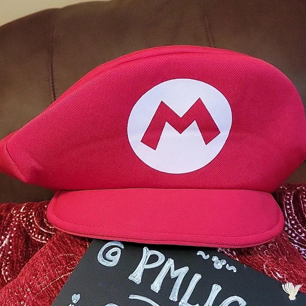 Mario Costume Hat Red White Youth